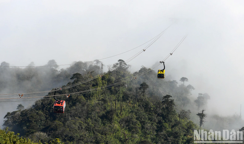 Currently, visitors have many options to reach the top of Fansipan including climbing the mountain and taking the cable car to admire the sea of clouds from above.