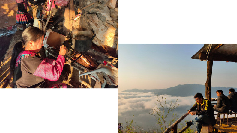 At the cloud hunting spots, breakfast and coffeeare provided for travellers.