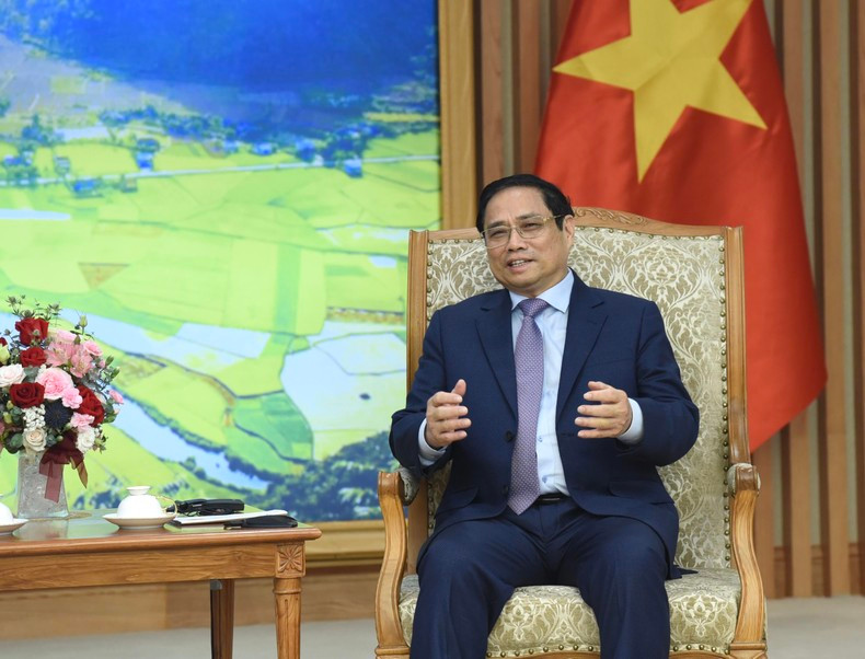 PM Pham Minh Chinh speaks at the reception. PM Pham Minh Chinh speaks at the reception.