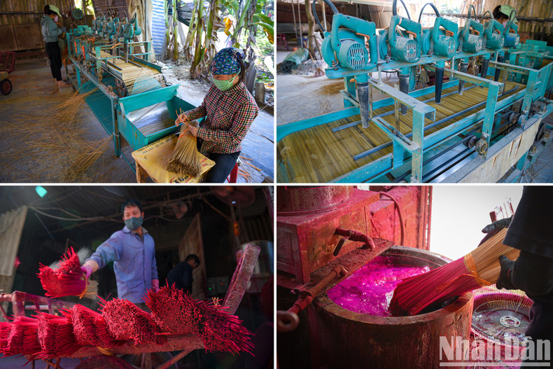 The stages of making incense sticks are a combination of both machines and manual methods. The stages of making incense sticks are a combination of both machines and manual methods.