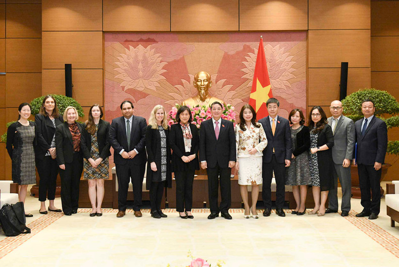 The delegates at the reception (Photo: quochoi.vn)