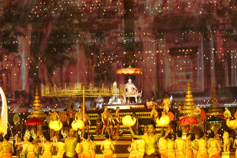 The story of Cambodia's history is re-enacted.