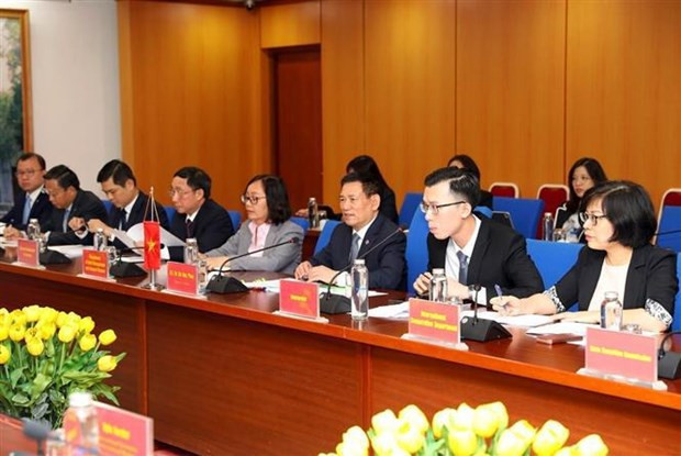 Minister of Finance Ho Duc Phoc speaks at the event. (Photo: VNA)