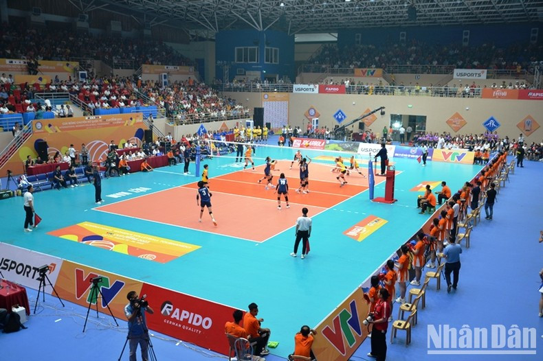 The 2023 VTV Cup Ferroli International Women's Volleyball Tournament is held in Lao Cai Province for the first time, from August 19-25. (Photo: QUOC HONG) The 2023 VTV Cup Ferroli International Women's Volleyball Tournament is held in Lao Cai Province for the first time, from August 19-25. (Photo: QUOC HONG)