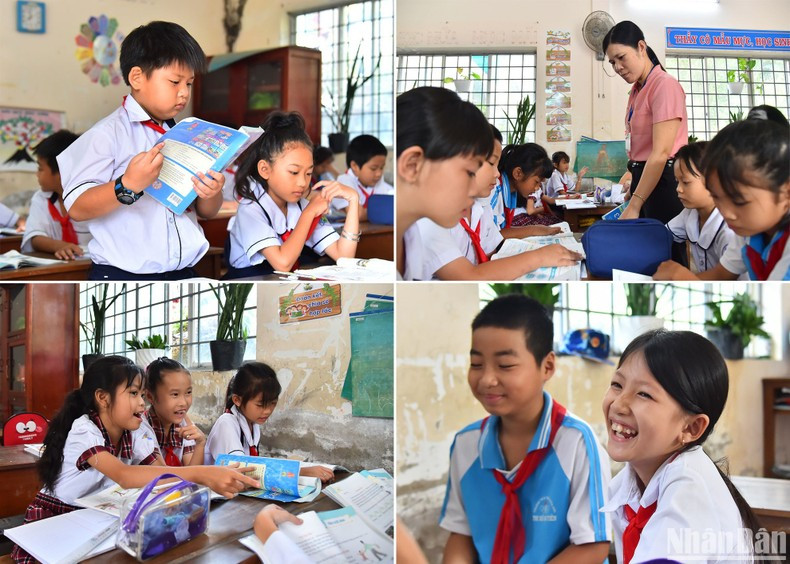 For students living on the island commune, every day going to school is a happy day, as they can meet friends and teachers and enjoy interesting lessons. For students living on the island commune, every day going to school is a happy day, as they can meet friends and teachers and enjoy interesting lessons.