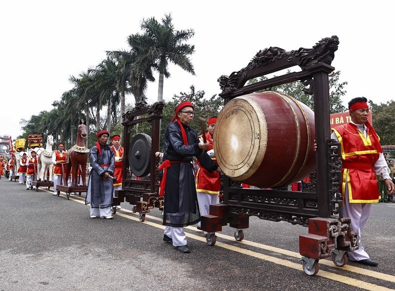 A grand procession at the 2023 Trung Sisters’ Temple Festival (Photo: VNA) A grand procession at the 2023 Trung Sisters’ Temple Festival (Photo: VNA)