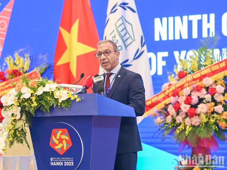 President of the IPU Duarte Pacheco speaks at the opening ceremony. President of the IPU Duarte Pacheco speaks at the opening ceremony.