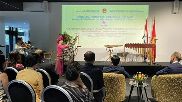 A musical performance at the ceremony. (Photo: VNA)