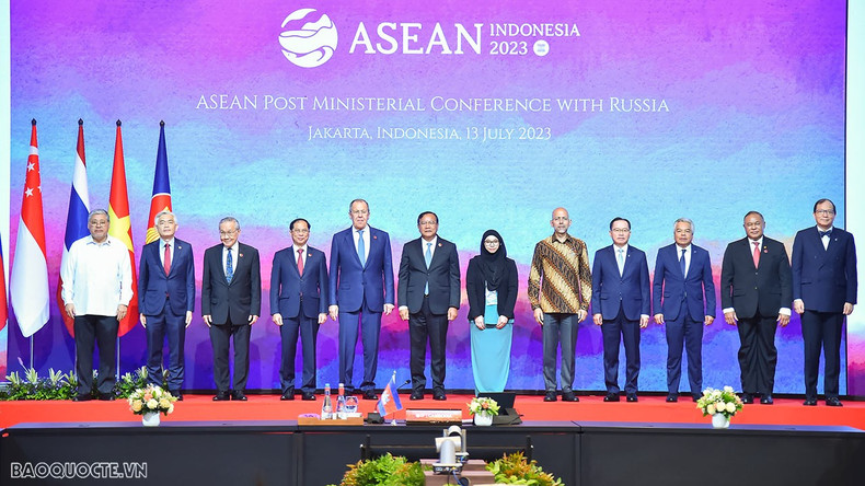 Delegates attend the ASEAN Post Ministerial Conference with Russia. (Photo: baoquocte.vn)