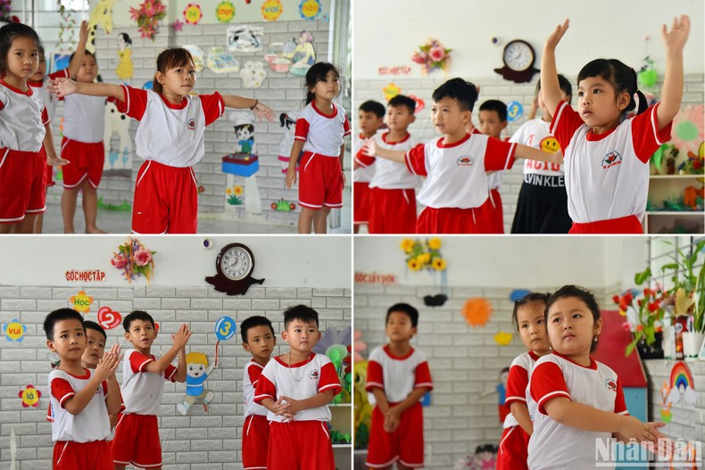 To help children not be bored during their classes, the teachers also create video clips to guide the children to practice dances or accompaniment to the songs when they need to perform. To help children not be bored during their classes, the teachers also create video clips to guide the children to practice dances or accompaniment to the songs when they need to perform.