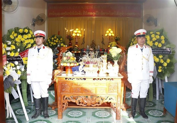 The remains were found by a search and repatriation team of the Military Command of the Vietnamese central province of Nghe An during the 2022-2023 dry season. (Photo: VNA)