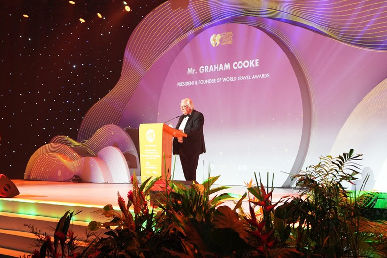 Graham Cooke, Founder and President of WTA, speaks at the awards ceremony (Photo: WTA) Graham Cooke, Founder and President of WTA, speaks at the awards ceremony (Photo: WTA)