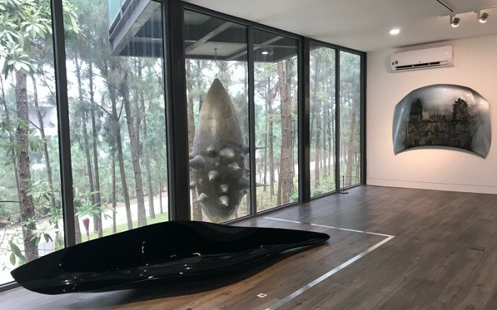 An artistic display corner in a container at the Flamingo Contemporary Art Museum. (Photo: NDO) An artistic display corner in a container at the Flamingo Contemporary Art Museum. (Photo: NDO)