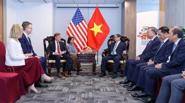 PM Pham Minh Chinh hosts a reception for US National Security Advisor Jake Sullivan on September 20. (Photo: VNA) PM Pham Minh Chinh hosts a reception for US National Security Advisor Jake Sullivan on September 20. (Photo: VNA)