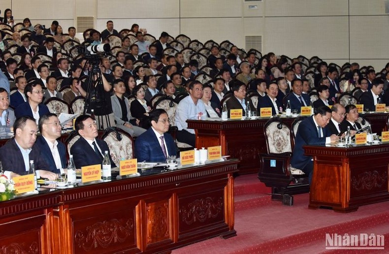 PM Pham Minh Chinh and other delegates attend the conference. PM Pham Minh Chinh and other delegates attend the conference.