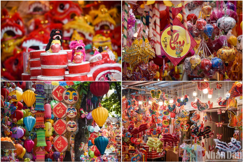The Mid-Autumn Festival toys on Hang Ma Street have diverse, unique, and eye-catching designs.