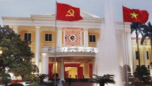 The headquarters of the Party Central Committee, where the first meeting of the 14th Party Central Committee takes place on January 23 morning. (Photo: VNA)
