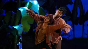 Young artists perform an excerpt from “Chi Pheo–Thi No” at the early spring gathering. (Photo: Viet Nam National Drama Theatre).