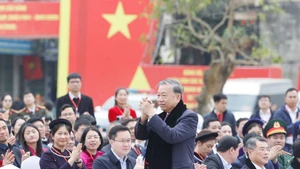 Party General Secretary To Lam at the meeting with representatives of ethnic communities in Cao Bang on January 28 (Photo: VNA)