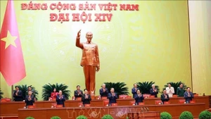 The Presidium presides over the 14th National Congress of the Communist Party of Viet Nam (Photo: VNA)