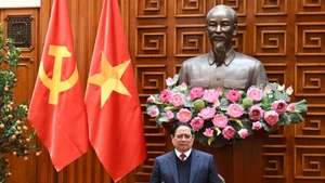 Prime Minister Pham Minh Chinh speaks at the fifth meeting of the Steering Committee for Nuclear Power Plant Construction. (Photo: Nhan Dan)