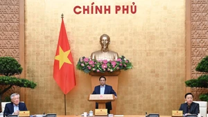 Prime Minister Pham Minh Chinh chairs a thematic government session on the International Financial Centre in Viet Nam. (Photo: NDO)