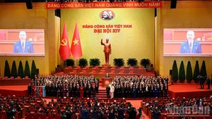 The 14th-tenure Party Central Committee makes its debut at the 14th National Congress of the Communist Party of Viet Nam (Photo: VNA)