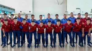 The coaching staff and Vietnam futsal players depart to take part in the AFC Futsal Championship 2026. (Photo: VFF)