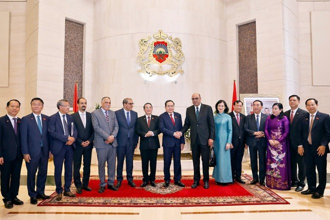 The Vietnamese and Moroccan delegations (Photo: VNA) The Vietnamese and Moroccan delegations (Photo: VNA)