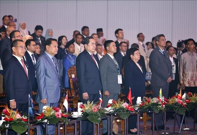 National Assembly Chairman Tran Thanh Man and other delegates at the opening ceremony of the 46th General Assembly of the ASEAN Inter‑Parliamentary Assembly. (Photo: VNA) National Assembly Chairman Tran Thanh Man and other delegates at the opening ceremony of the 46th General Assembly of the ASEAN Inter‑Parliamentary Assembly. (Photo: VNA)