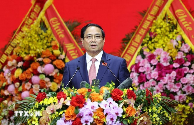 Politburo member, Secretary of the Government Party Committee, PM Pham Minh Chinh delivers the opening speech at the congress. (Photo: VNA) Politburo member, Secretary of the Government Party Committee, PM Pham Minh Chinh delivers the opening speech at the congress. (Photo: VNA)