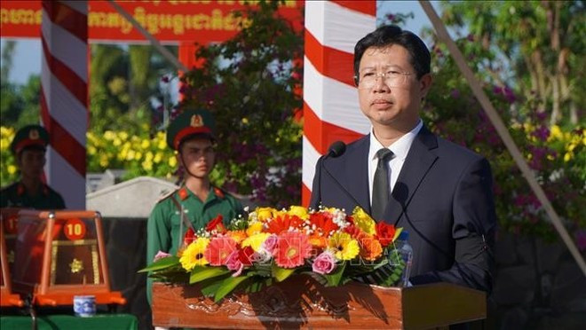 Vice Chairman of the Dong Thap provincial People’s Committee Huynh Minh Tuan speaks at the ceremony. (Photo: VNA) Vice Chairman of the Dong Thap provincial People’s Committee Huynh Minh Tuan speaks at the ceremony. (Photo: VNA)