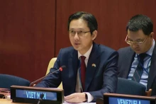 Ambassador Do Hung Viet, Permanent Representative of Viet Nam to the United Nations, speaks at a debate on peace in Africa. (Photo: VNA)