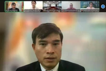 Bui Trung Thuong, Trade Counsellor at the Vietnamese Embassy in India, at the online seminar on June 25. (Photo: VNA)