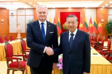 General Secretary of the Communist Party of Vietnam To Lam and Lithuanian President Gitanas Nauseda.
