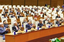 NA Chairman Tran Thanh Man at the meeting with former NA leaders, former NA Standing Committee members, former full-time deputies at the central level, and retired officials and civil servants of NA agencies in northern provinces on January 28. (Source: NDO)