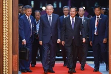 A state banquet was held to welcome General Secretary To Lam and the high-level Vietnamese delegation on their state visit to the Kingdom of Cambodia. (Photo: Duong Giang/VNA)