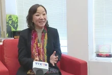 Professor Nguyen Thi Lien Hang, Director of the Weatherhead East Asian Institute at Columbia University in the US, speaks to a Viet Nam News Agency correspondent in New York. (Photo: VNA)