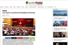 A screenshot of the article published on DAP News of Cambodia on the 14th Party Congress of the Communist Party of Viet Nam (Photo: VNA)