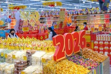 Tet goods on display at the GO! Can Tho supermarket. (Photo: VNA)