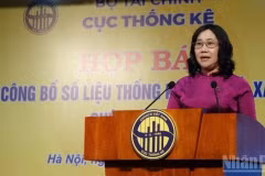 Director of the General Statistics Office, Nguyen Thi Huong. (Photo: THUY LINH)