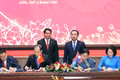 Secretary of the Ha Noi Party Committee Tran Duc Thang and Secretary of the Vientiane Party Committee Atsaphangthong Siphandone witness the signing of a memorandum of understanding on cooperation between the Women’s Unions of Ha Noi and Vientiane for 2026–2030, as well as a memorandum on enhanced cooperation between the Ho Chi Minh Communist Youth Union of Ha Noi and the Lao People’s Revolutionary Youth Union of Vientiane for the same period. (Photo: VNA)