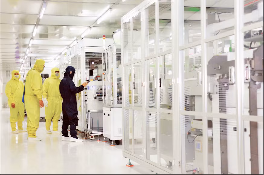 A modern production line operates at the Radiant Opto-Electronics Viet Nam Nghe An factory in VSIP Industrial Park.