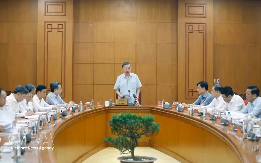A view of the working session in Ha Noi on May 21, 2026 (Photo: VNA)