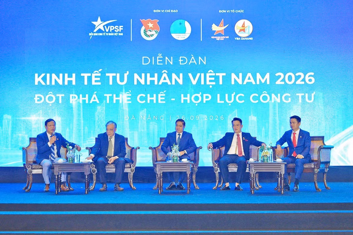 The forum “Viet Nam's Private Economy 2026: Institutional Breakthroughs – Public-Private Cooperation” (Photo courtesy of the Viet Nam Young Entrepreneurs Association Central Committee)