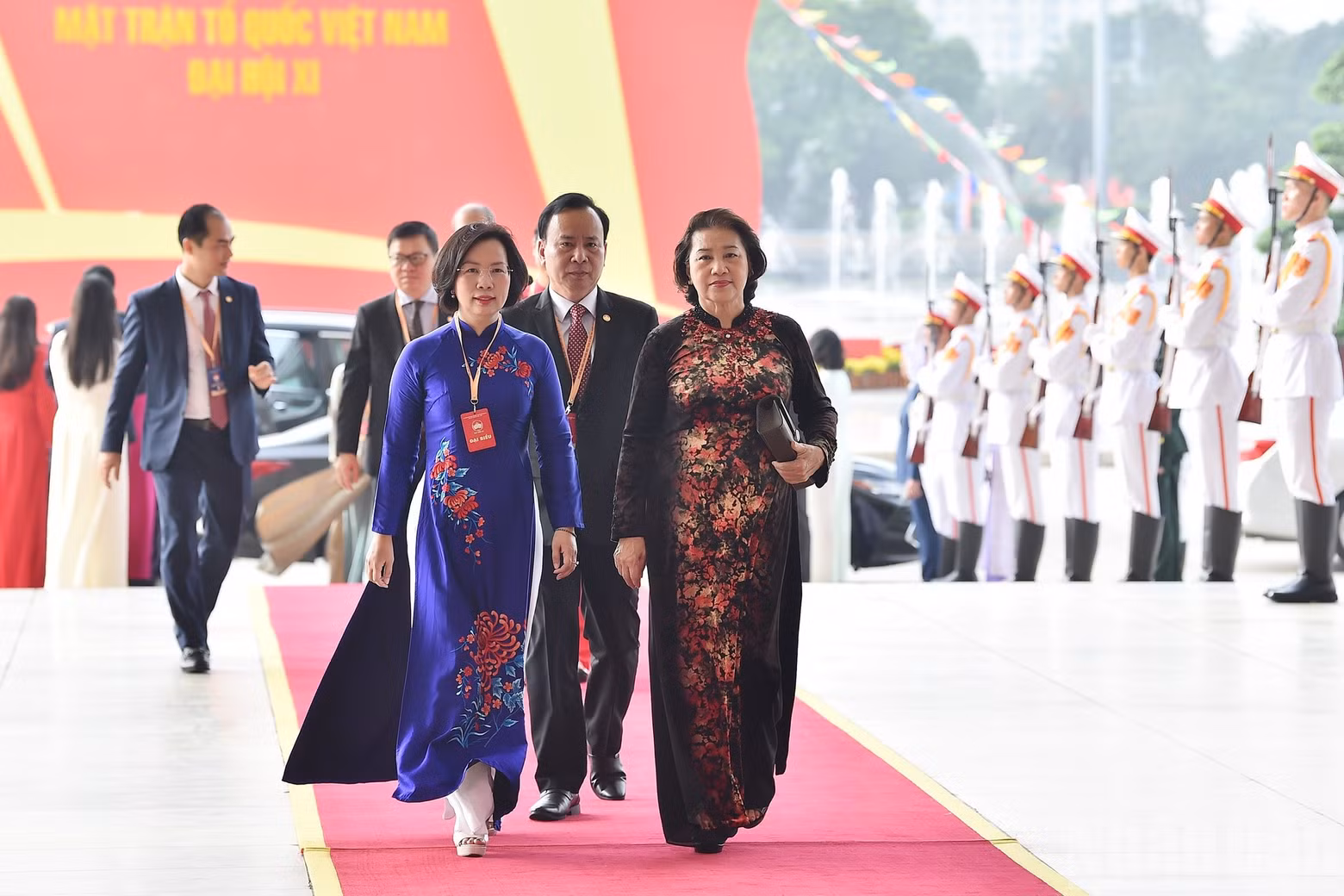 Former National Assembly Chairwoman Nguyen Thi Kim Ngan attends the congress.