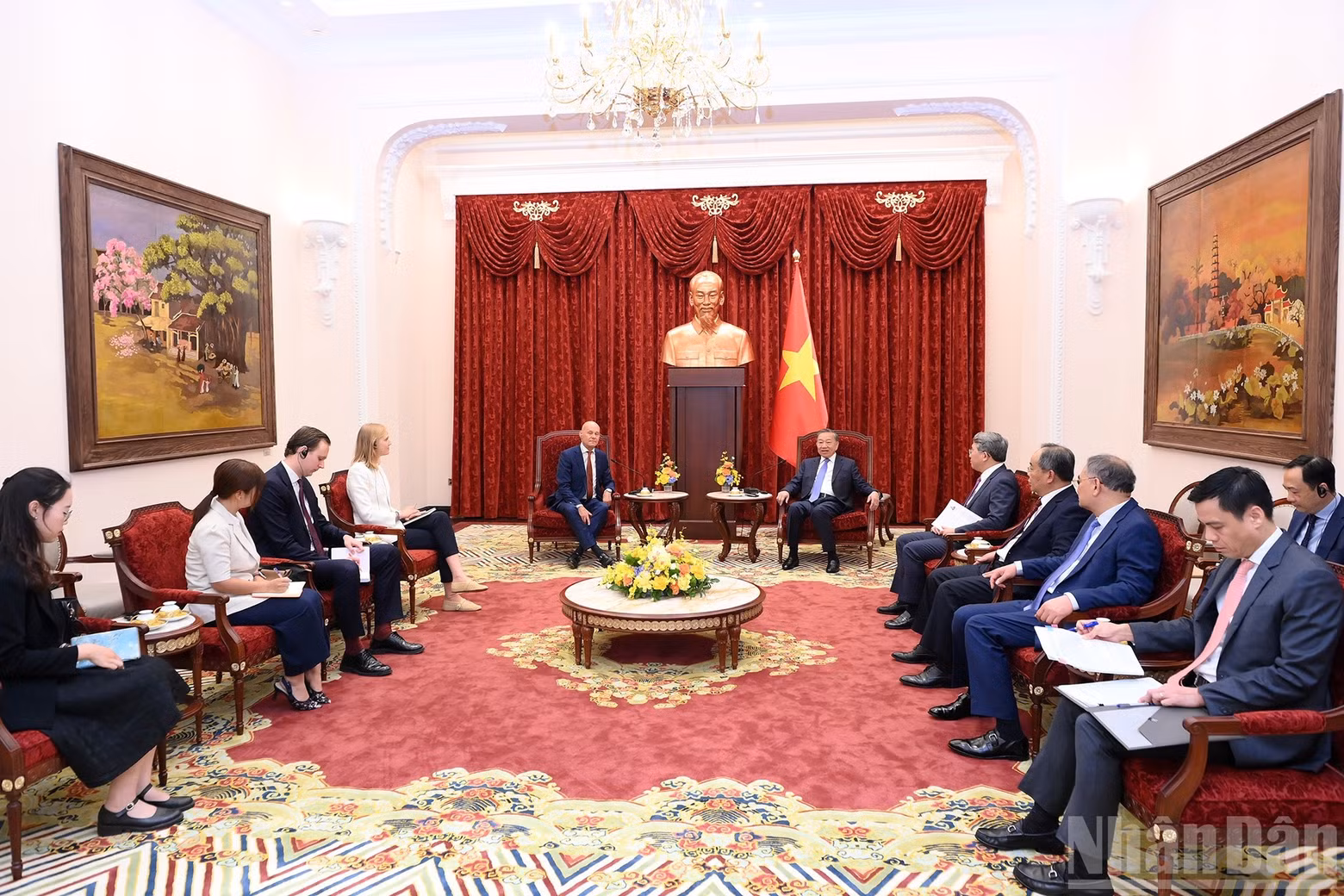 Party General Secretary and State President To Lam receives Kees van Baar, Ambassador of the Kingdom of the Netherlands to Viet Nam, on his farewell visit at the end of his term of office.
