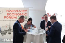 Vietnamese and Swiss businesses explore cooperation opportunities at the Viet Nam Day 2025 (Photo: VNA)