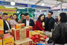 Visitors at the fair 