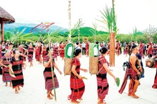 Reenactment of the Aza Festival (new rice celebration) of the Pa Co and Ta Oi ethnic groups in A Luoi